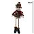 BONECO DE NEVE NATALINO SENTADO COM CHACHECOL VERMELHO 44CM - Imagem 3