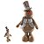 BONECO NATAL GINGERBREAD EM PE COM CACHECOL BEGE 35CM - Imagem 3