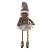 BONECO NATALINO GINGERBREAD SENTADO BEGE 42CM FLORARTE - Imagem 1
