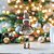 BONECO NATALINO GINGERBREAD SENTADO BEGE 42CM FLORARTE - Imagem 2