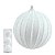 JG 3 BOLA DECORADA NATALINA PVC NA COR BRANCO 10CM - Imagem 3
