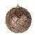 JG 3 BOLA DECORADA NATALINA  PVC CHAMPANHE COM BRILHO 10CM - Imagem 1