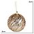 JG 3 BOLA DECORADA NATALINA NO PVC NA COR CHAMPANHE 8CM - Imagem 4