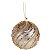 JG 3 BOLA DECORADA NATALINA NO PVC NA COR CHAMPANHE 8CM - Imagem 1
