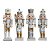 CJ 4 QUEBRA NOZES DECORATIVO NATALINO PRATA E DOURADO 12CM - Imagem 1