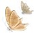 BORBOLETA DECOR 100V NA COR DOURADA COM GLITTER 60CM - Imagem 2