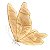 BORBOLETA DECOR 100V NA COR DOURADA COM GLITTER 80CM - Imagem 1