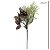 GALHO PERMANENTE DECORATIVO COM PINHA SINA BRANCO 31CM - Imagem 2