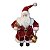 PAPAI NOEL COM CASACO VERMELHO DOURADO COM URSINHO 60CM - Imagem 1