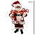 PAPAI NOEL DECORATIVO COM CORRENTE DE DOCES E BENGALA 28CM - Imagem 3