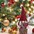 MAMAE NOEL DECORATIVA VERMELHA E CINZA COM LED - 35CM - Imagem 2
