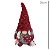 MAMAE NOEL DECORATIVA VERMELHA E CINZA COM LED - 35CM - Imagem 3