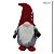 PAPAI NOEL DECORATIVO ESCANDINAVO COM TOCA VERMELHA - 43CM - Imagem 3