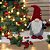 PAPAI NOEL DECORATIVO ESCANDINAVO COM TOCA VERMELHA - 43CM - Imagem 2