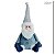 PAPAI NOEL AZUL DECORATIVO SENTADO COM TOCA - 33CM - Imagem 3
