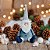 PAPAI NOEL AZUL DECORATIVO SENTADO COM TOCA - 33CM - Imagem 2