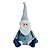 PAPAI NOEL AZUL DECORATIVO SENTADO COM TOCA - 33CM - Imagem 1