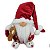PAPAI NOEL ESCANDINAVO COM URSINHO - 28CM - Imagem 1