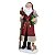 ESCULTURA PAPAI NOEL DECORATIVO EM RESINA COM ANIMAIS 31CM - Imagem 1