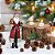 ESCULTURA PAPAI NOEL DECOR EM RESINA VERM COM LANTERNA 31CM - Imagem 2