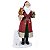 ESCULTURA PAPAI NOEL DECOR EM RESINA VERM COM LANTERNA 31CM - Imagem 1