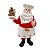 ESCULTURA PAPAI NOEL COZINHEIRO DECOR COM CASINHA 20CM - Imagem 1