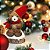 URSO DECORATIVO NATALINO SENTADO COM CHAPEU VERMELHO - 30CM - Imagem 2