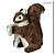 ESQUILO EM PE DECORATIVO MARROM COM CACHECOL - 23CM - Imagem 3