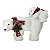 URSO DECORATIVO COM FILHOTE BRANCO COM CACHECOL VRM - 40CM - Imagem 1