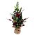 MINI ARVORE DECORATIVA VERDE E VERMELHA COM BASE JUTA 50CM - Imagem 1
