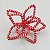 FLOR POINSETIA NATALINA DECORATIVA VERMELHA E BRANCA - 27CM - Imagem 4