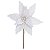 FLOR POINSETIA DECORATIVA BRANCA COM PEROLAS - 40CM - Imagem 1