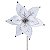 POINSETIA DECORATIVA BRANCA COM BRILHO DOURADO - 30CM - Imagem 1