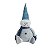BONECO DE NEVE DECORATIVO SENTADO COM CACHECOL AZUL - 33CM - Imagem 1