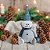 BONECO DE NEVE DECORATIVO SENTADO COM CACHECOL AZUL - 33CM - Imagem 2