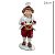 MENINO DECORATIVO EM PE COM TAMBOR VERMELHO E BRANCO - 19CM - Imagem 3