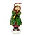 MENINA DECORATIVA EM PE COM CORNETA - 18CM - Imagem 1
