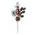 GALHO PICK DECORATIVO NATALINO COM BERRIES E PINHAS 27CM - Imagem 1