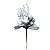 GALHO PICK DECORATIVO NATALINO C NEVE E PRESENTE XADREZ 25CM - Imagem 1