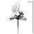 GALHO PICK DECORATIVO NATALINO C NEVE E PRESENTE XADREZ 25CM - Imagem 3