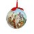 KIT 3 BOLAS DECORATIVAS PAPAI NOEL COM PRESENTES E LED 10CM - Imagem 1