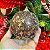 TRIO DE BOLAS NATALINAS MARROM FLOCOS DE NEVE DOURADO 10cm - Imagem 2