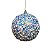 TRIO DE BOLAS NATALINAS AZUL BRANCO E ROSA 10cm - Imagem 1