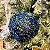 TRIO DE BOLAS NATALINAS AZUL E FLOCOS DOURADO 10cm - Imagem 2