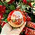 KIT TRES BOLAS DECORADAS PAPAI NOEL NO TRENO COM LED 10CM - Imagem 2