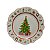 PRATO DE SOBREMESA NATALINO COM ARVORE DE NATAL 21CM - Imagem 1