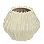 VASO GEOMETRICO DECORATIVO EM PORCELANA NA COR CREME 16,5CM - Imagem 1
