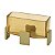 VASO CENTRO DE MESA DECORATIVO AÇO INOX E VIDRO DOURADO 13CM - Imagem 1