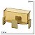 VASO CENTRO DE MESA DECORATIVO AÇO INOX E VIDRO DOURADO 13CM - Imagem 3