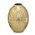 VASO DECORATIVO EM ALUMINIO DOURADO COM TEXTURA 20,5CM - Imagem 1